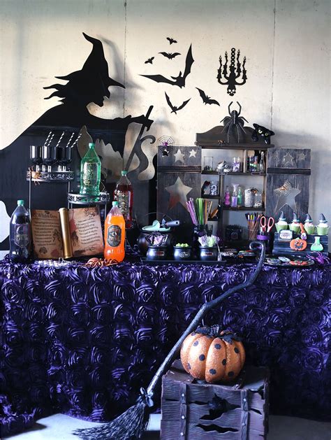 witch themed halloween decor